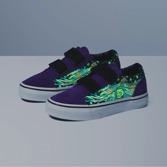 Vans Old Skool Glow Wizard Purple & White Skate Shoes NWOT - Picture 5 of 8